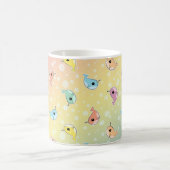 虹のNarwhal脂肪質のパターン コーヒーマグカップ (中央)