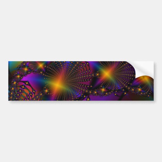 虹のPsychedのフラクタル バンパーステッカー (正面)