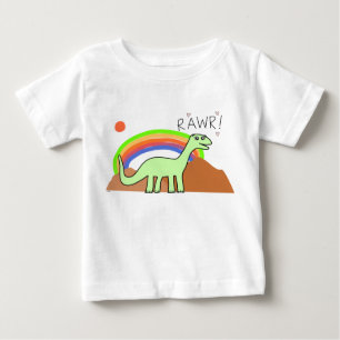 虹のRawrの幼児ワイシャツ ベビーTシャツ