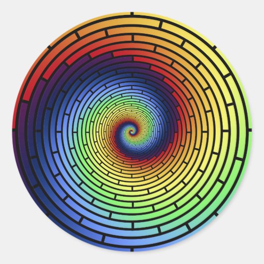 虹のSquiralのステッカーローイG BIV ラウンドシール (正面)