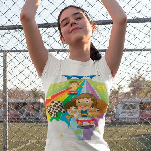 虹のTシャツを着た子供たち Tシャツ