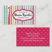 虹はかぎ針編みホックヤーンのひもを着色します 名刺 (正面/裏面)