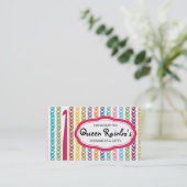 虹はかぎ針編みホックヤーンのひもを着色します 名刺 (スタンド正面)