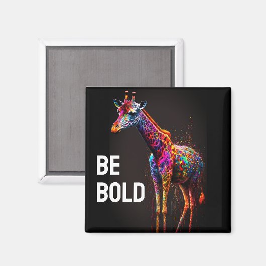 虹はっきりしたのキリンカラフルかわいい動物園 マグネット (正面/裏面)