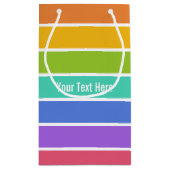 虹はカスタムなギフトバッグを着色します スモールペーパーバッグ (裏面)