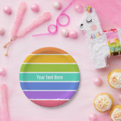 虹はカスタムな紙皿を着色します ペーパープレート (パーティー)