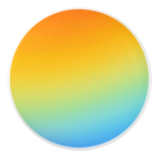 虹はドア・ノブを着色します セラミックノブ (正面)