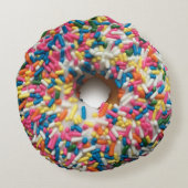 虹はドーナツ枕2デザインを振りかけます ラウンドクッション (裏面)