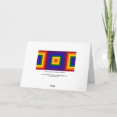 虹はバースデー・カードを平方します カード (裏面)