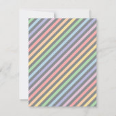 虹はベビーシャワーをぽんと鳴らすこと準備ができた風船のようにふくらませます 招待状 (裏面)