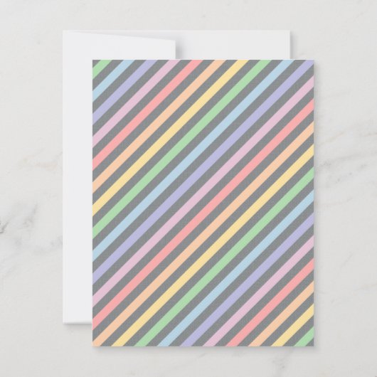 虹はベビーシャワーをぽんと鳴らすこと準備ができた風船のようにふくらませます 招待状 (裏面)