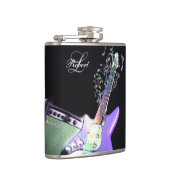 虹はモノグラムのエレキギターのフラスコに注意します フラスク (右)