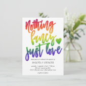 虹は何も特別なものではなく、ただ愛 | カジュアルウェディング 招待状 (スタンド正面)