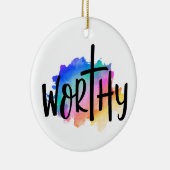 虹は価値のある言葉を彩る セラミックオーナメント (右)