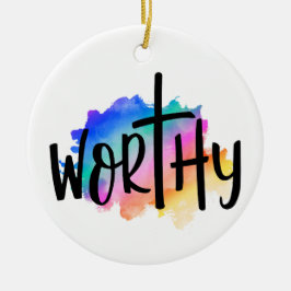 虹は価値のある言葉を彩る セラミックオーナメント