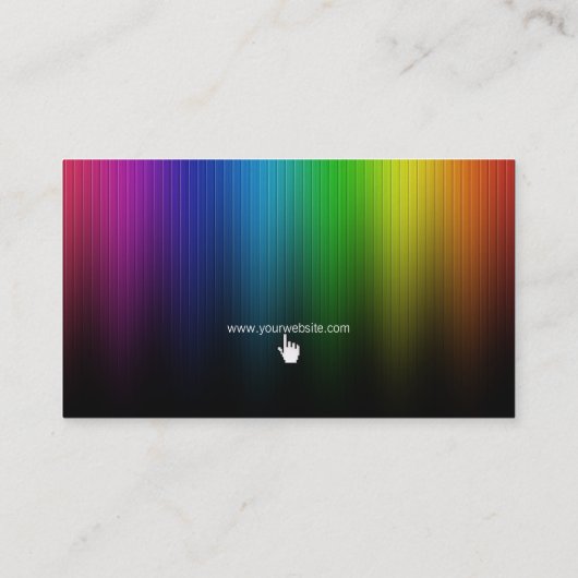 虹は創造的な名刺を着色します 名刺 (裏面)