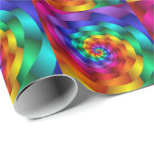 虹は包装紙ギフトの螺線形になります ラッピングペーパー (ロールコーナー)