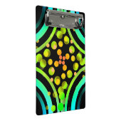 虹は明るく美しい鮮やかカラーフィールド・ペインティングの泡立ちます ミニクリップボード (アングル)