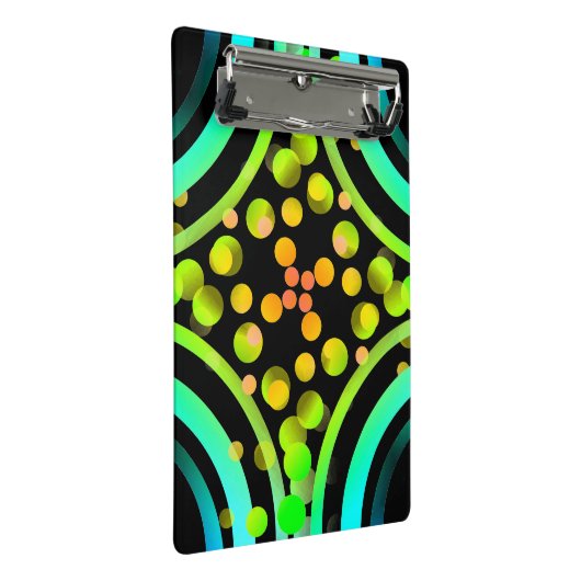 虹は明るく美しい鮮やかカラーフィールド・ペインティングの泡立ちます ミニクリップボード (アングル)