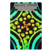 虹は明るく美しい鮮やかカラーフィールド・ペインティングの泡立ちます ミニクリップボード (正面)