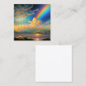 虹は最も美しく畏敬の念に満ちている スクエア名刺 (正面/裏面)