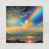 虹は最も美しく畏敬の念に満ちている スクエア名刺 (正面)