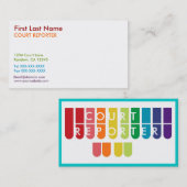 虹は法廷記者のカスタムな名刺を調整します 名刺 (正面/裏面)