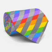虹は灰色と縞で飾ります ネクタイ (ロール)