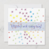 虹は男の赤ちゃんの誕生の発表を主演します 案内状 (正面)