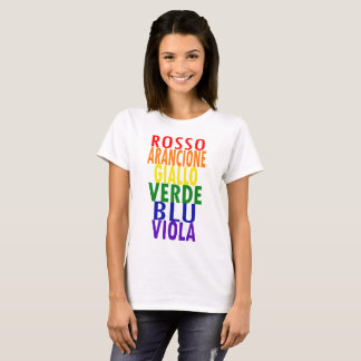 虹は着色しますTシャツ(イタリア語)を Tシャツ