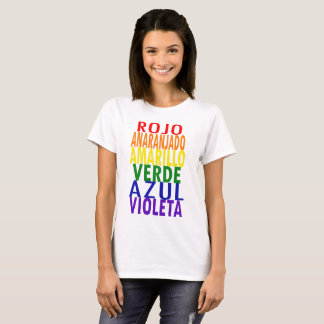 虹は着色しますTシャツ(スペイン語)を Tシャツ