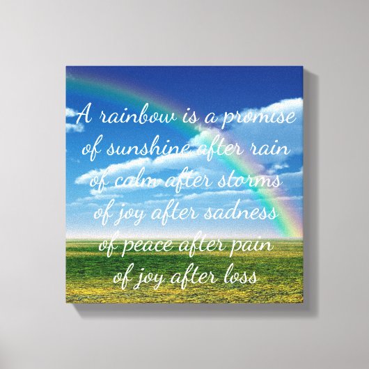 虹は約束 キャンバスプリント (正面)
