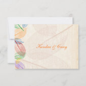 虹は結婚式の応答を去ります 出欠カード (裏面)