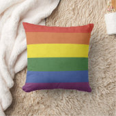 虹は縞で飾ります クッション (ブランケット)