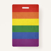 虹は縞で飾ります バッジ (正面)