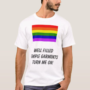 虹は、よく満たされた寺院の衣服私をつけます! Tシャツ