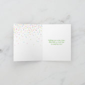 虹はfloweのいとこのモノグラムの誕生日を風船のようにふくらませます カード (内部)