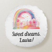 虹や女の子や幼児の贈り物、甘い夢。