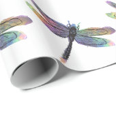 虹をかけた手描きのトンボ ラッピングペーパー (ロールコーナー)