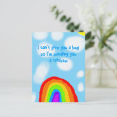 虹を与え送るのはハグできない ポストカード (スタンド正面)