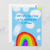 虹を与え送るのはハグできない ポストカード (正面/裏面)