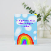 虹を与え送るのはハグできない ポストカード (スタンド正面)