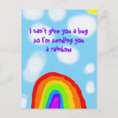 虹を与え送るのはハグできない ポストカード (正面)