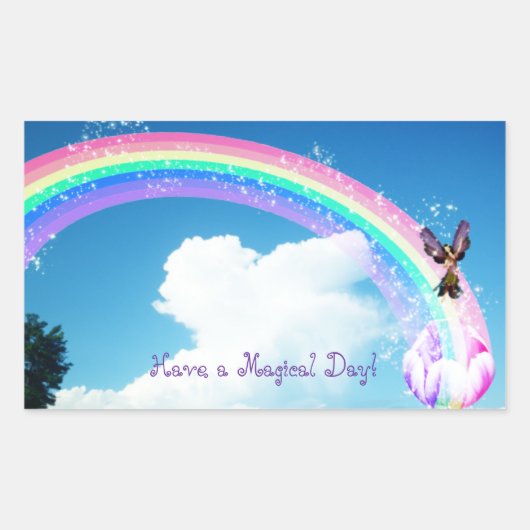 虹を作ろう 長方形シール (正面)