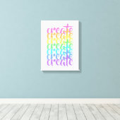 虹を作成 キャンバスプリント (インサイチュ (ウッドフロア))