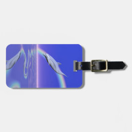 虹を使ったドルフィンダイビング ラゲッジタグ