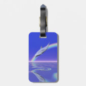虹を使ったドルフィンダイビング ラゲッジタグ (裏面縦)