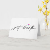 虹を吸うハート カード (黄色い花)