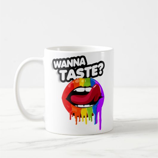虹を味わって コーヒーマグカップ (左)