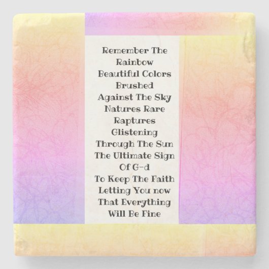 虹を思い出す ストーンコースター (正面)